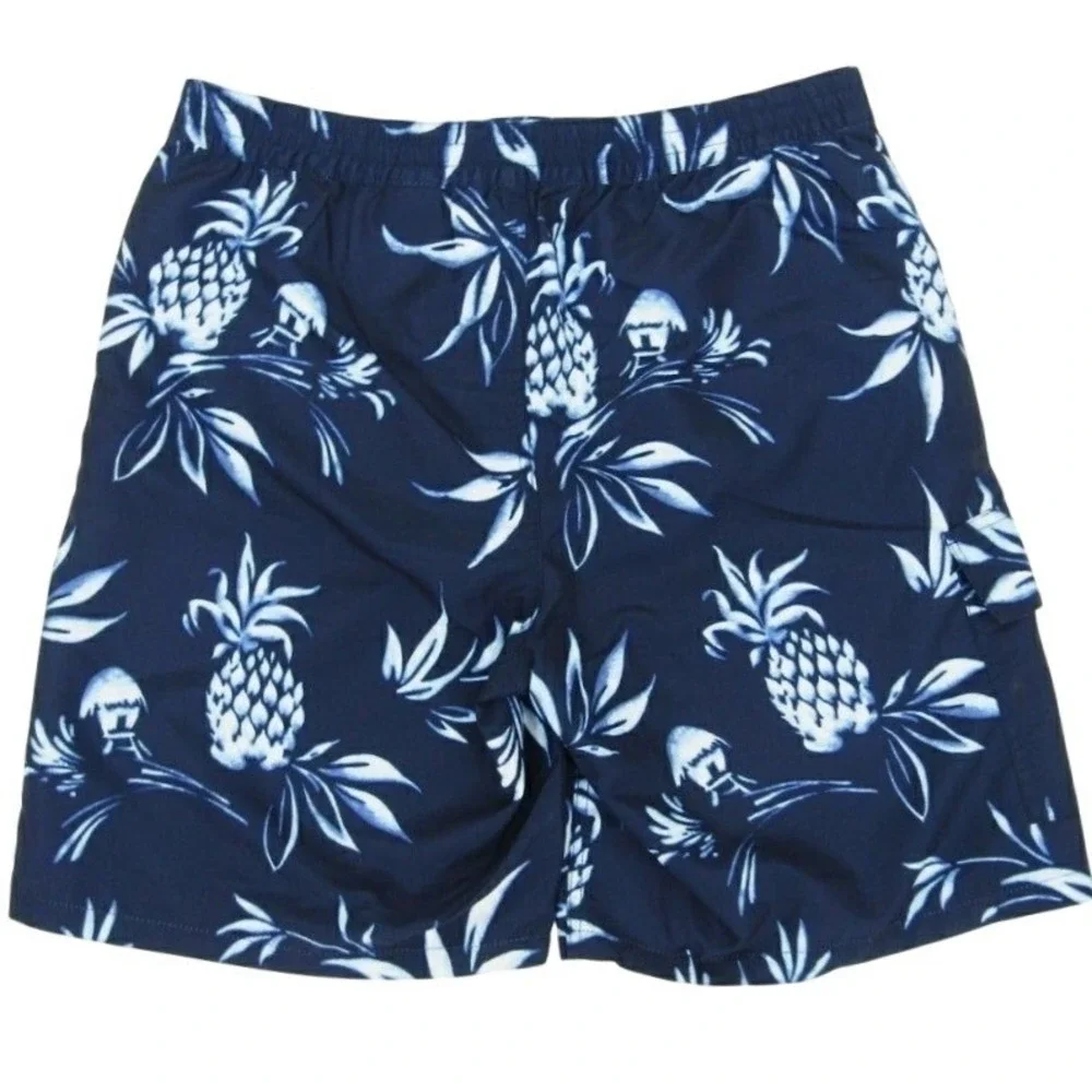 Polo Ralph Lauren Mens Small Navy Blue White Pony‎ Swim Shorts Board Shorts NWT